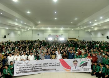 Pelepasan KKN mahasiswa UINSU. (Ist)