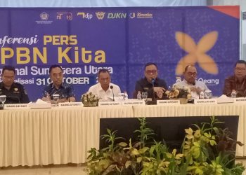 Konferensi Pers APBN Regional Sumut di kantor Kementerian Keuangan Sumatera Utara.